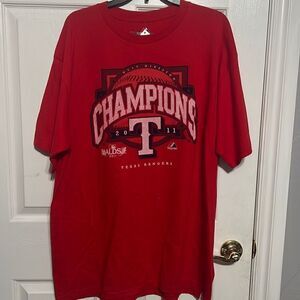 🔥⚾️ “DEADSTOCK” NWT TEXAS RANGERS 2011 West Division Champs - Men Sz XL